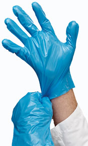 Gloves Blue Polyethylene Quick Service Gloves (Boxed)